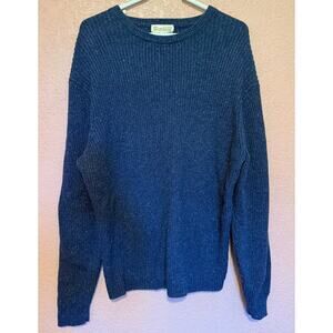 Roundtree & Yorke Outdoor Blue Sweater - Size Large - Men's Sweater - Cotton